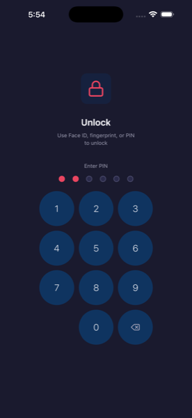 Security lock screen